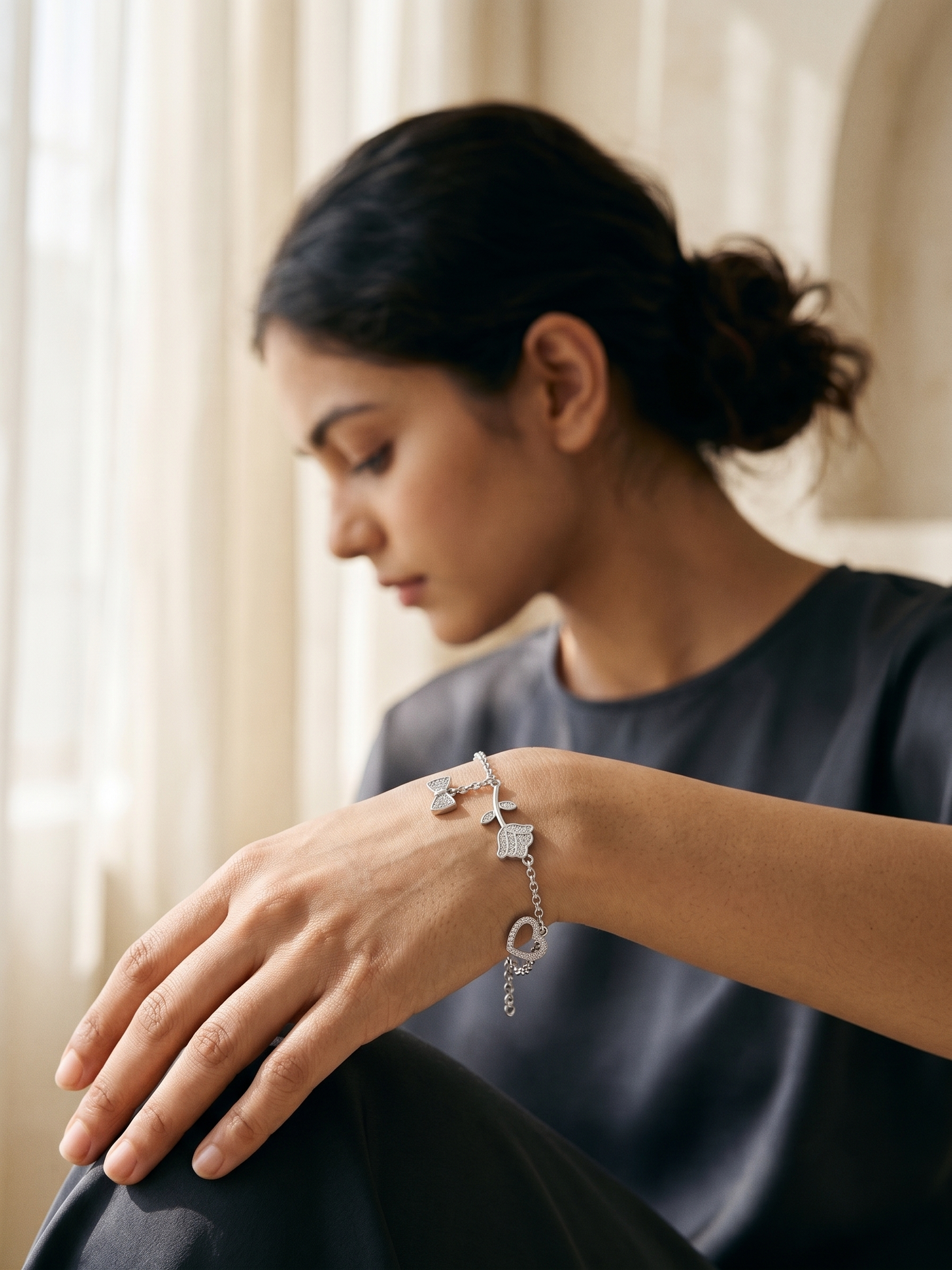 Eternal Romance Pavé Charm Bracelet