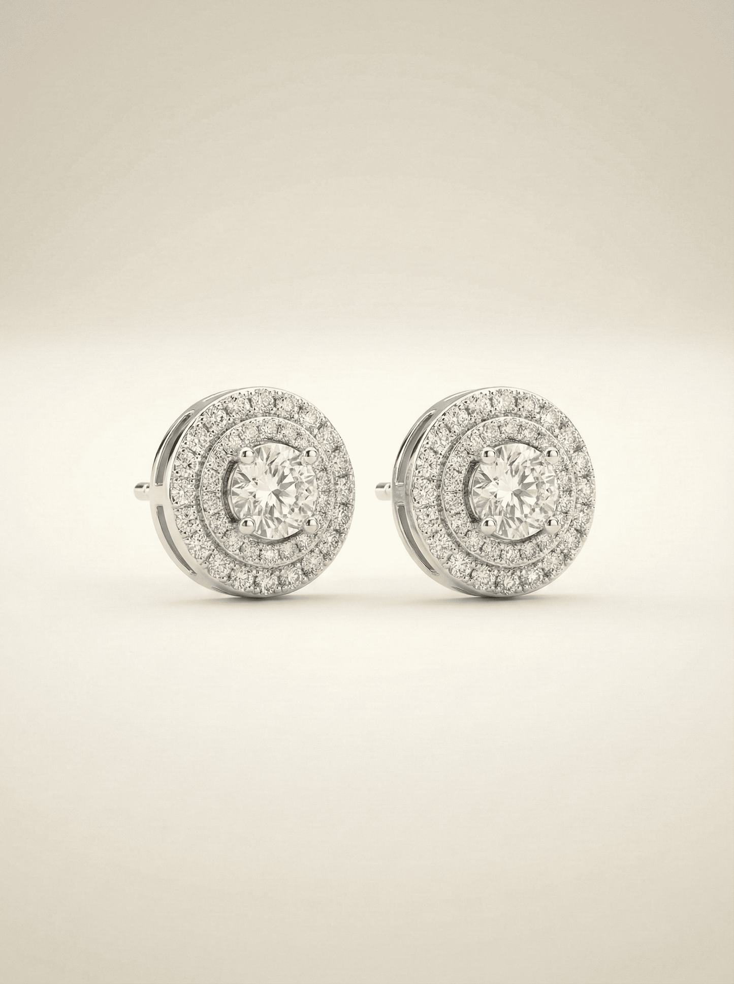 The Radiant Double Halo Studs