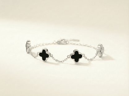 Noir & Luster: Quad-Clover Bracelet