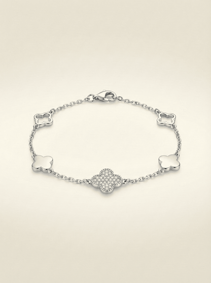 Aura Clover Trio Pave Bracelet