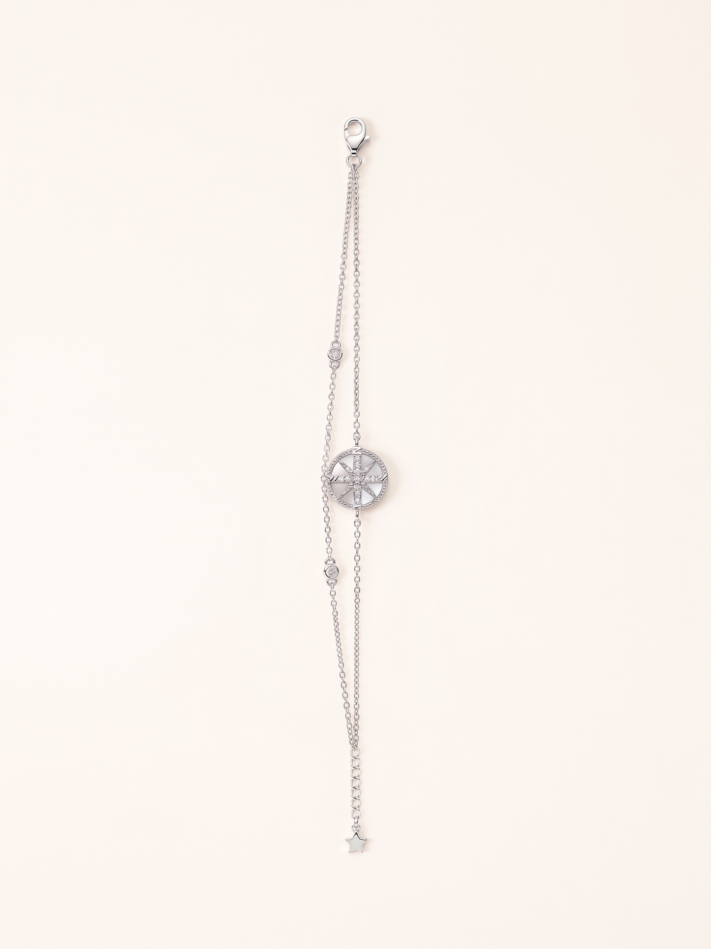 Celestial Navigator Mother of Pearl Compass Bracelet