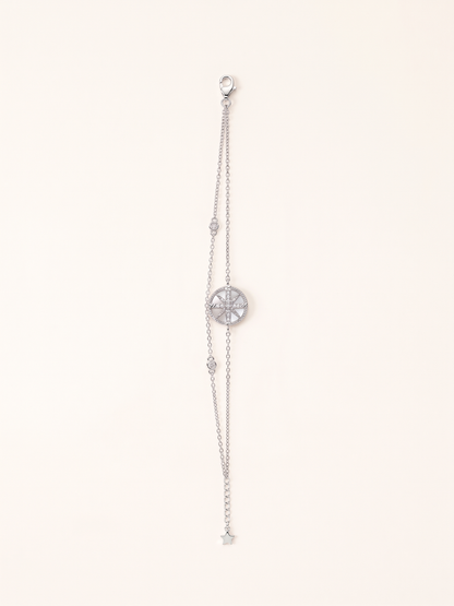 Celestial Navigator Mother of Pearl Compass Bracelet