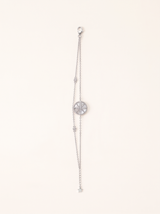 Celestial Navigator Mother of Pearl Compass Bracelet