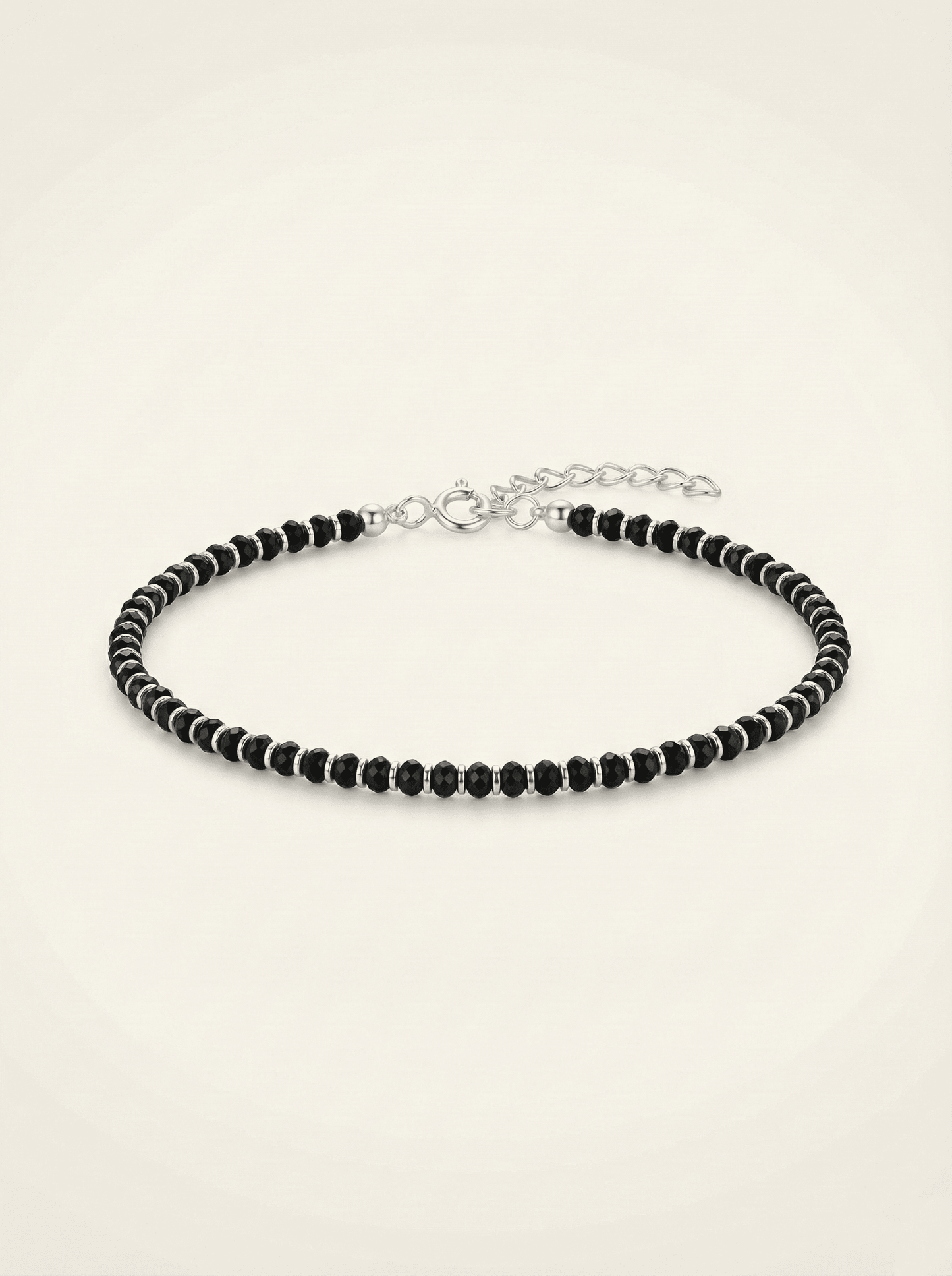 Midnight Noir Faceted Anklet