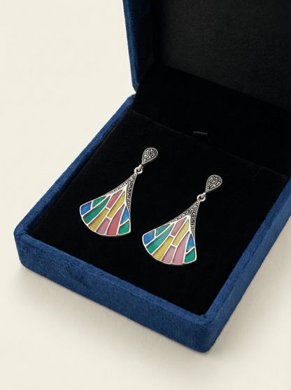The Prism Mosaic & Marcasite Fan