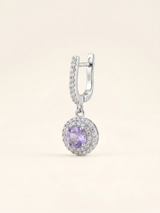 Violet Aura Halo Drop Earrings