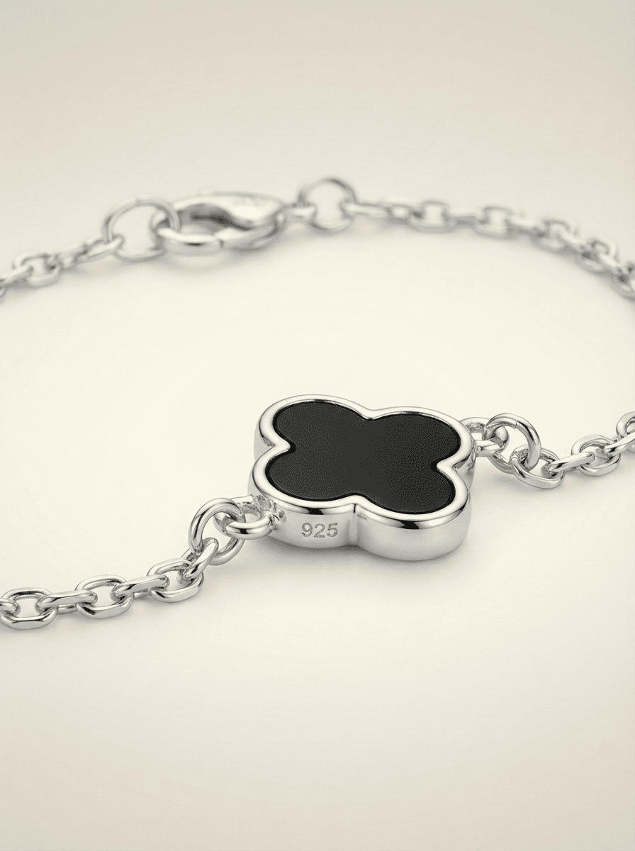 Noir Clover Minimalist Bracelet