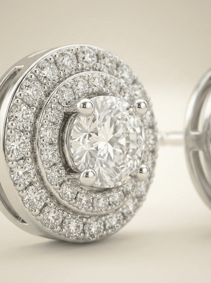 The Radiant Double Halo Studs