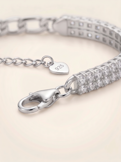 Lumière Dual-Texture Pavé & Mariner Chain Bracelet