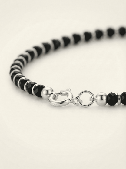 Midnight Noir Faceted Anklet