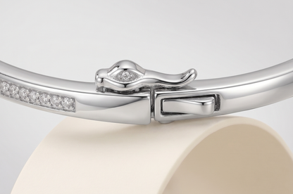 Zenith Geometric Double-Band Triangle Bangle
