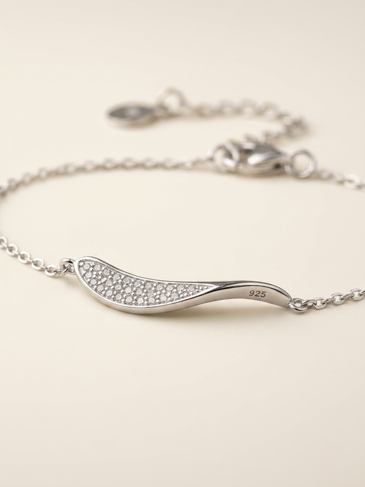 Ethereal Wave Pavé Bracelet