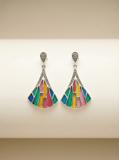 The Prism Mosaic & Marcasite Fan