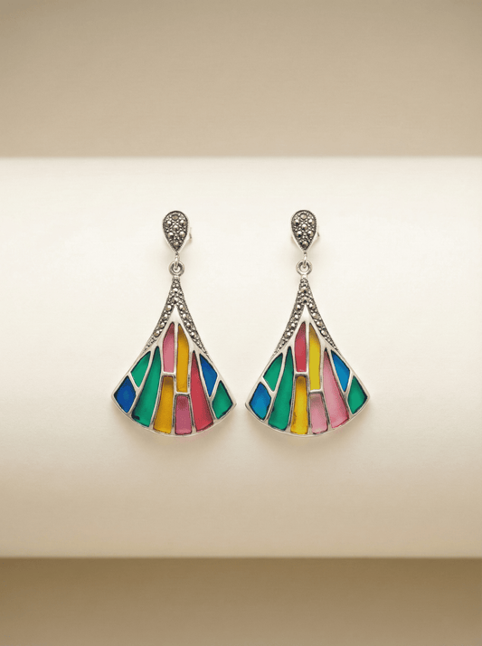 The Prism Mosaic & Marcasite Fan