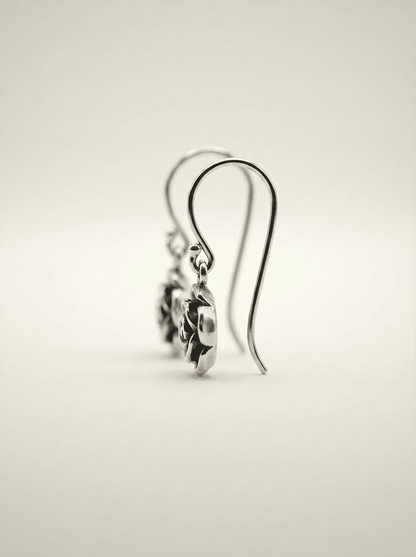 Eternal Rose Silver Earrings