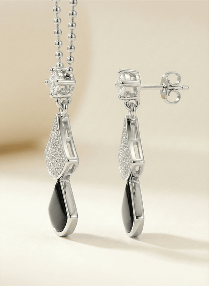 Midnight Mosaic Art Deco Fan Set