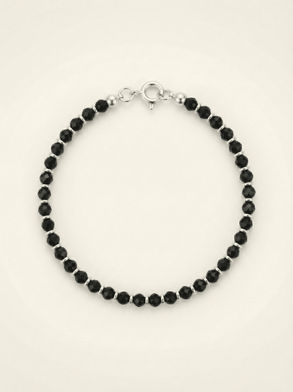 Midnight Noir Faceted Anklet