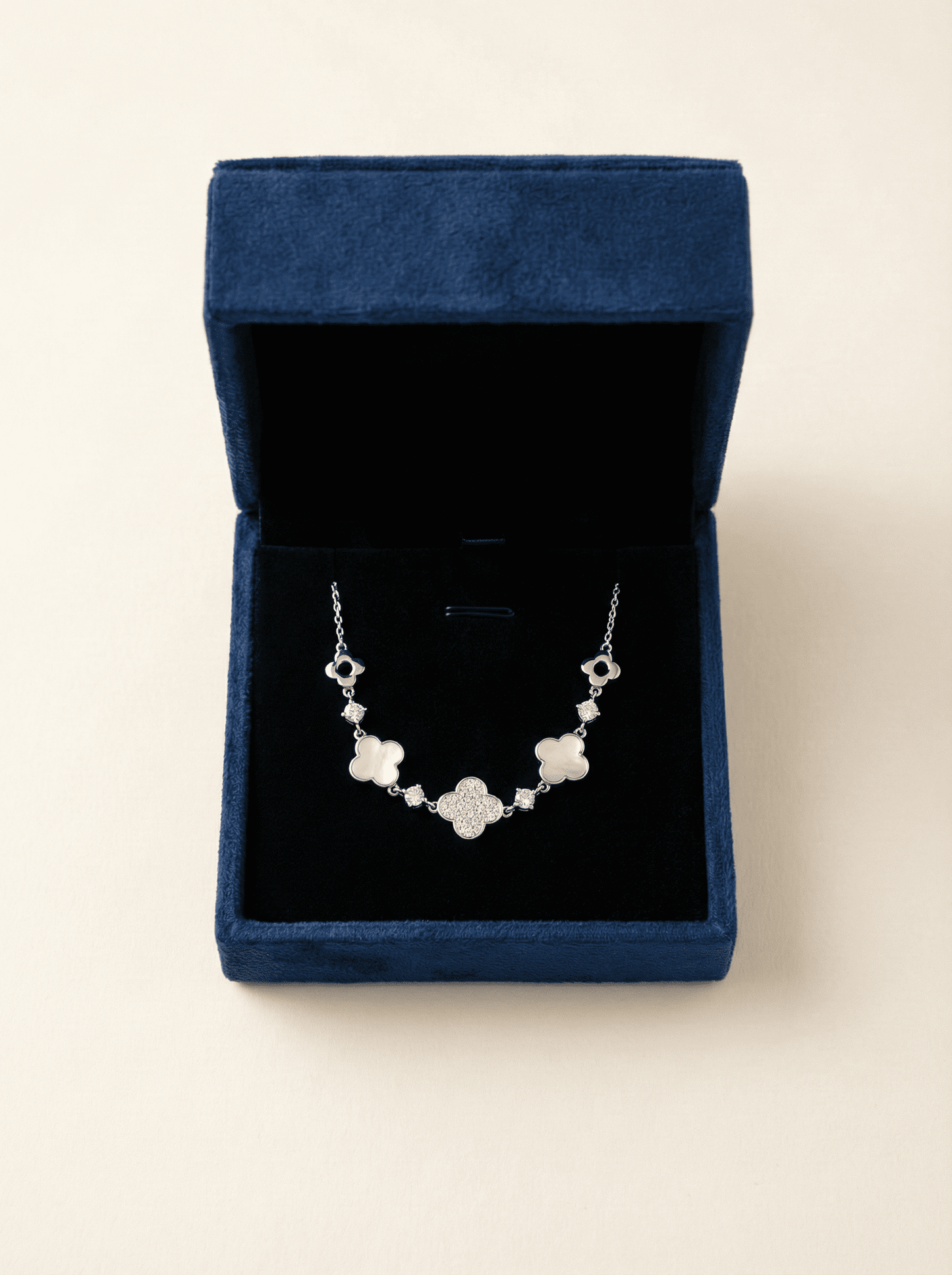 Luminous Clover Mother of Pearl & Pavé Bracelet