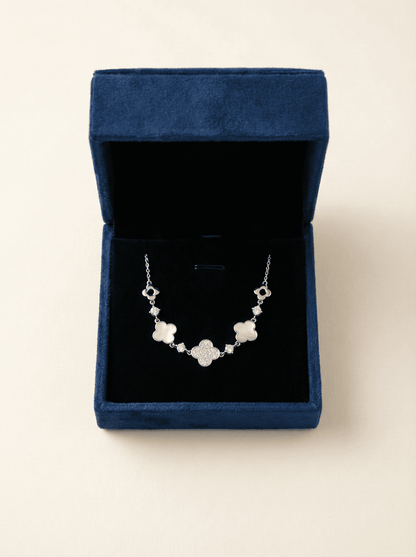 Luminous Clover Mother of Pearl & Pavé Bracelet