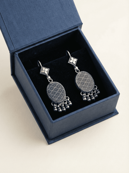 The Midnight Lattice Bloom Earrings