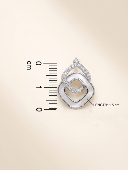 Lumina Interlocking Geometric Stud Earrings