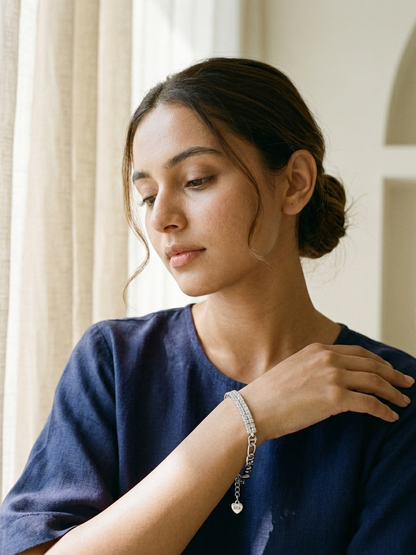 Lumière Dual-Texture Pavé & Mariner Chain Bracelet