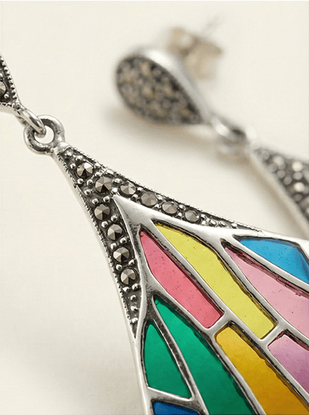 The Prism Mosaic & Marcasite Fan