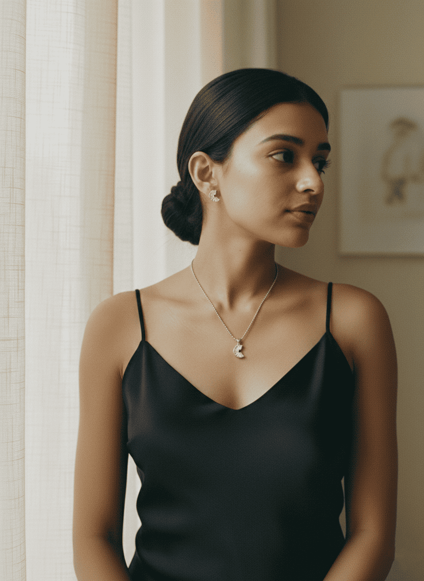 The Prismatic Arc Necklace & Earring Set