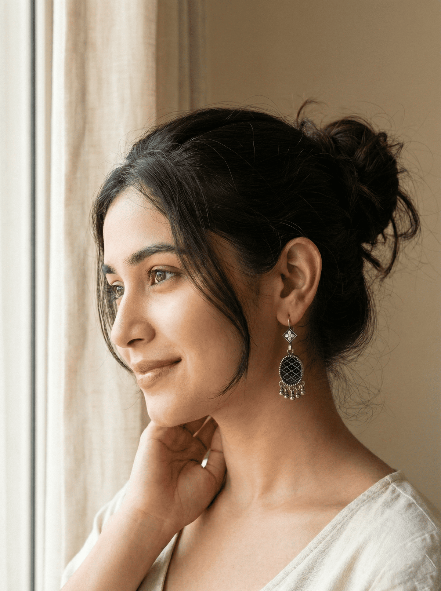 The Midnight Lattice Bloom Earrings