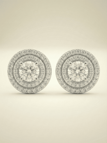 The Radiant Double Halo Studs