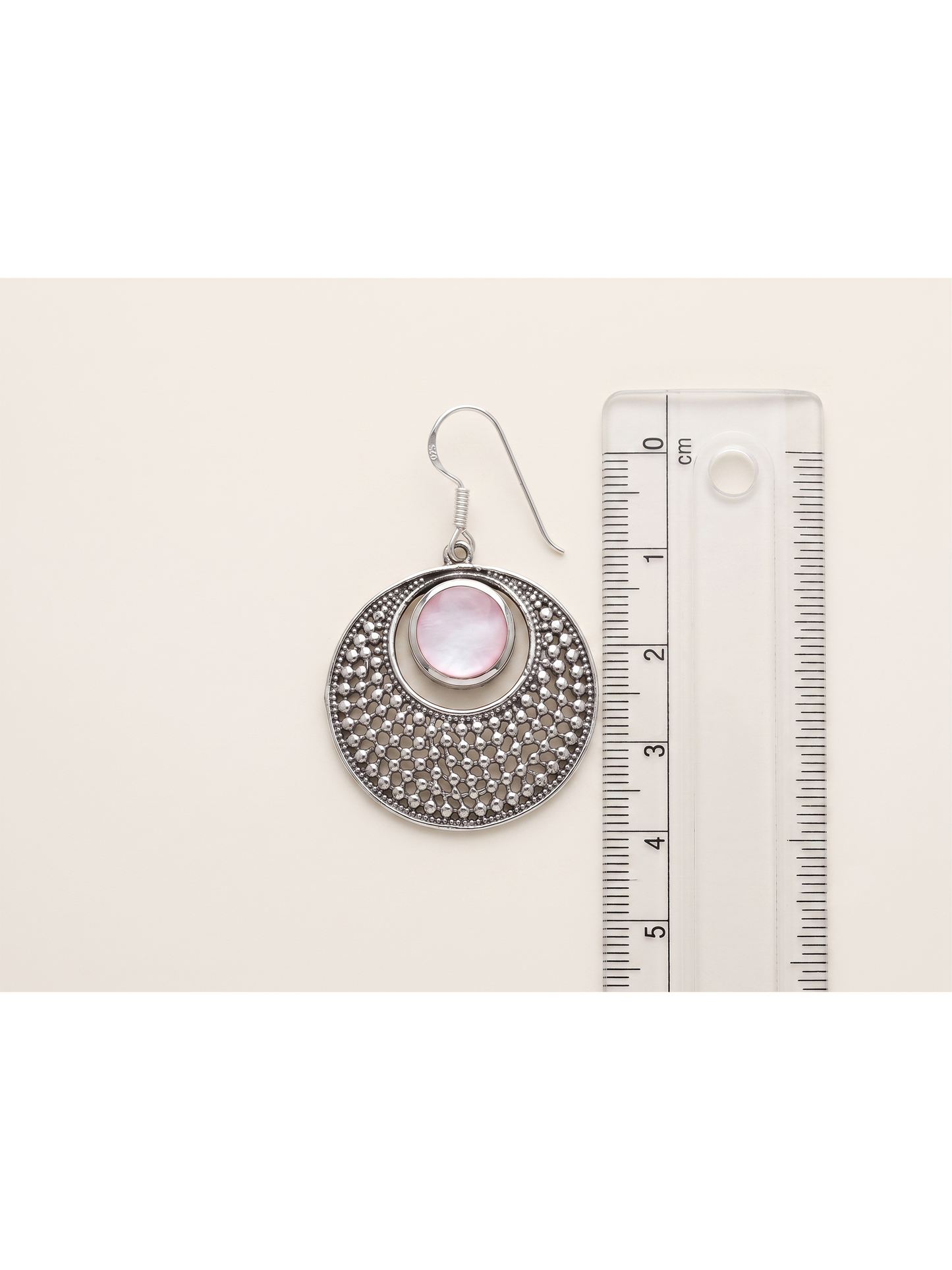 Luminous Crescent Textured Drop Earrings