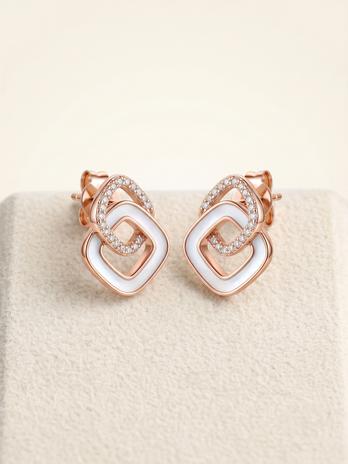 Lumina Interlocking Geometric Stud Earrings