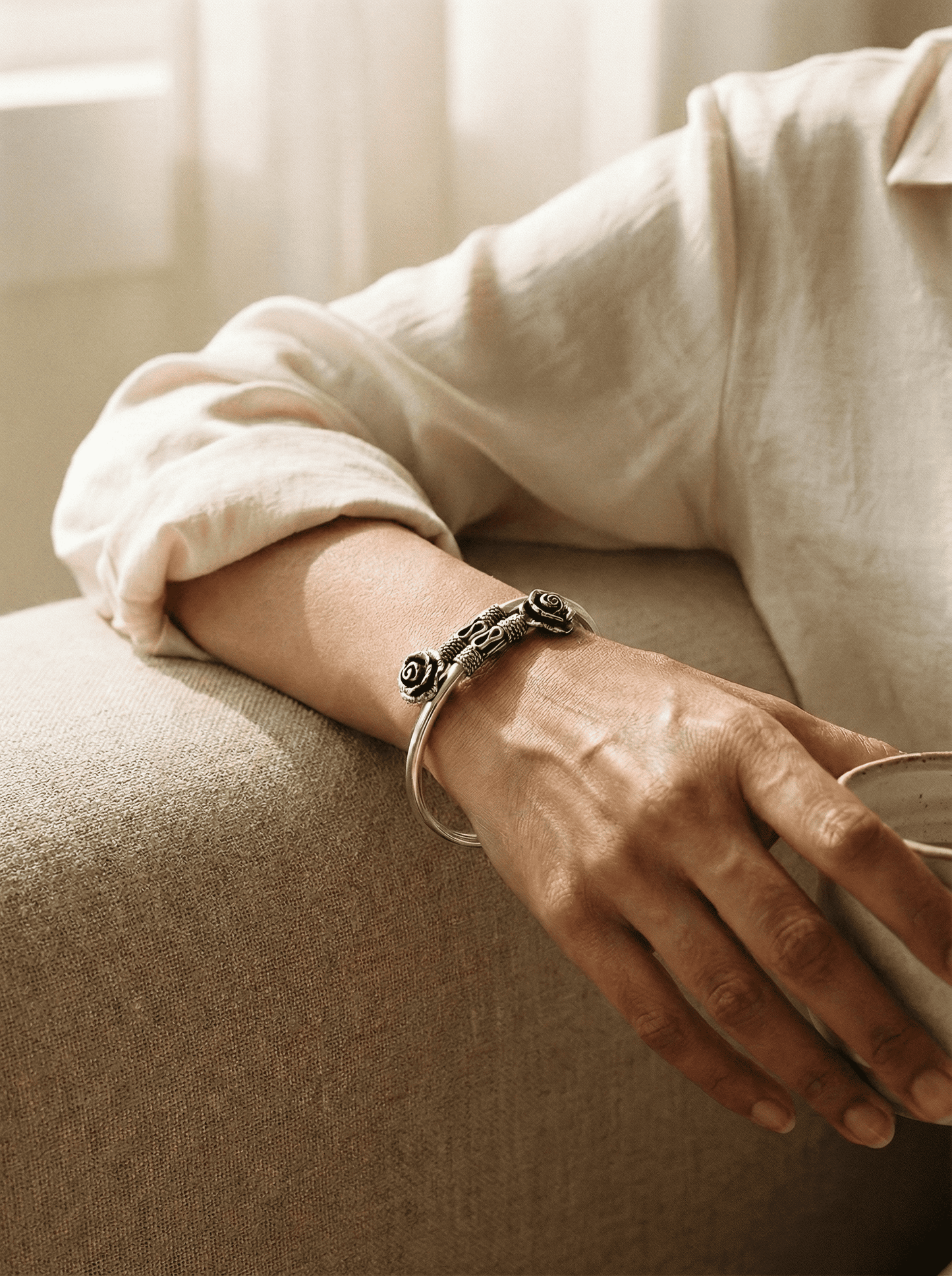 The Rosette Scroll Bangle