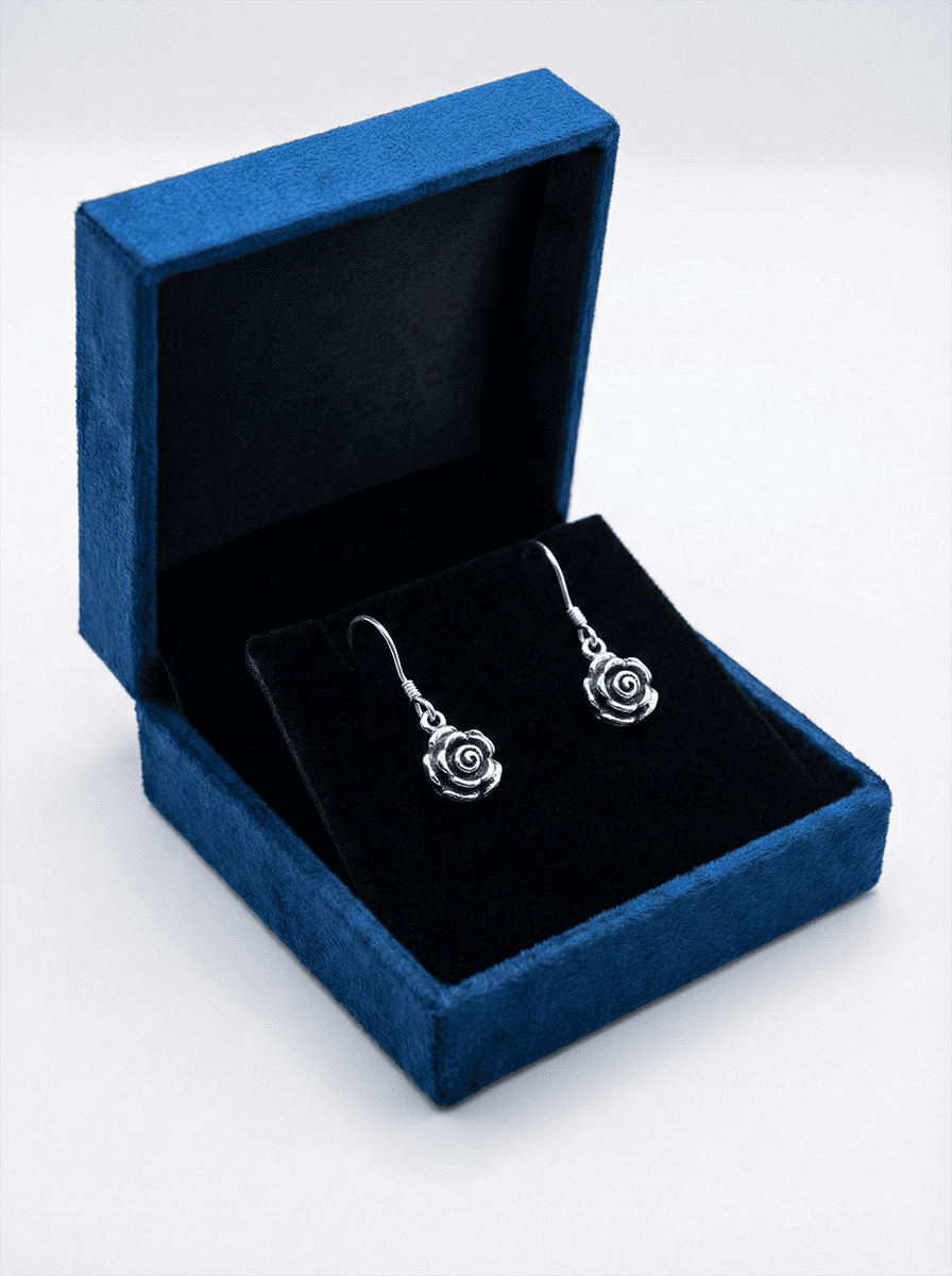 Eternal Rose Silver Earrings