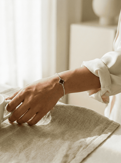 Noir Clover Minimalist Bracelet