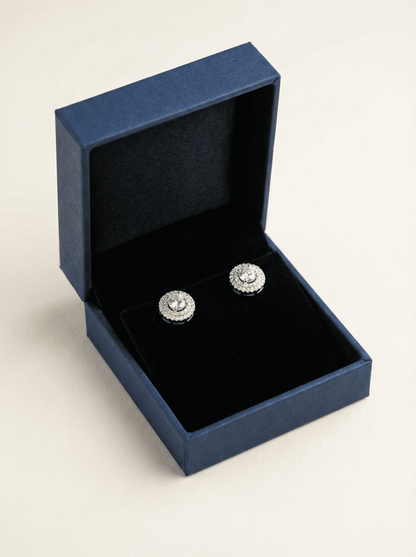 The Radiant Double Halo Studs