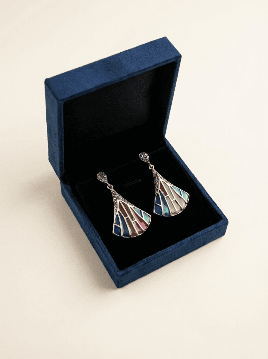 The Prism Mosaic & Marcasite Fan