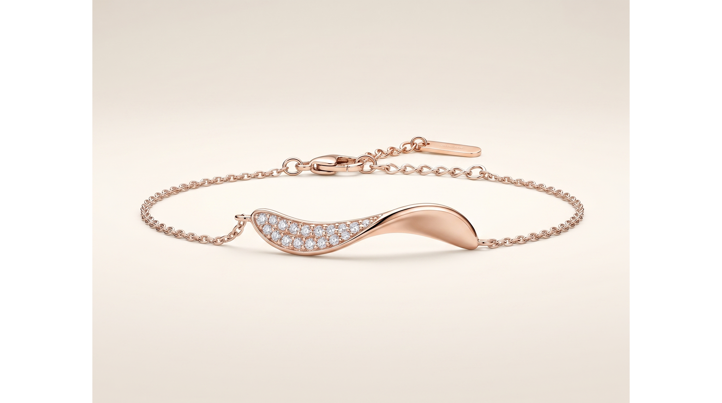 Ethereal Wave Pavé Bracelet