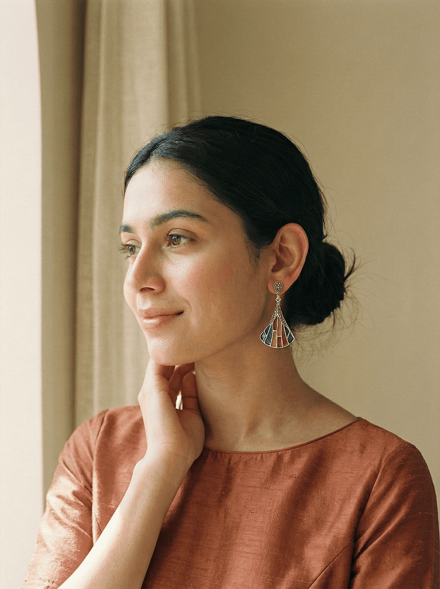 The Prism Mosaic & Marcasite Fan