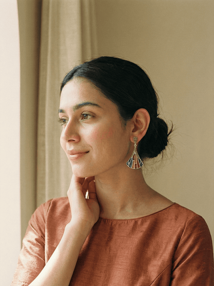 The Prism Mosaic & Marcasite Fan