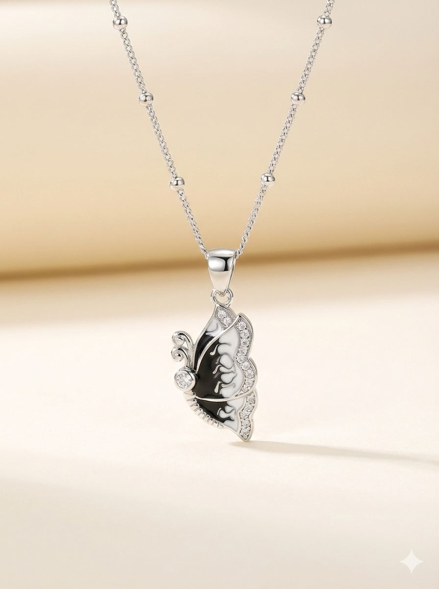 The Monarch Mosaic Butterfly Necklace