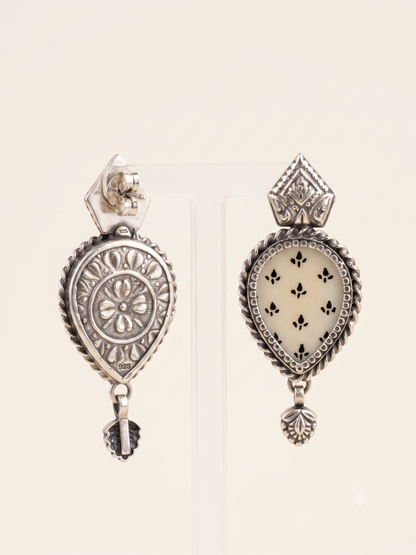 Noir & Ivory Heritage Hand-Painted Studs