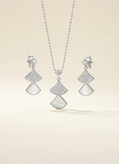 Midnight Mosaic Art Deco Fan Set