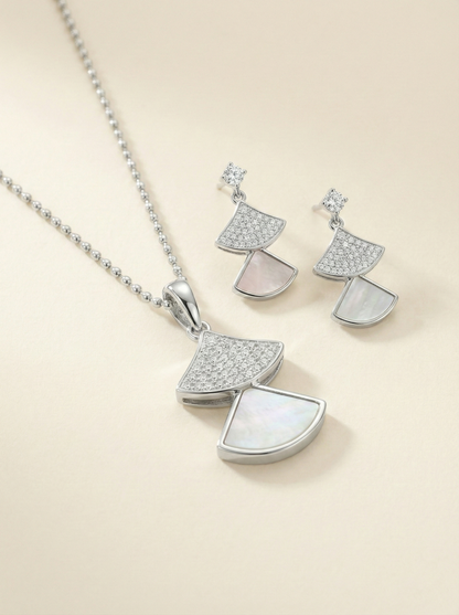 Midnight Mosaic Art Deco Fan Set